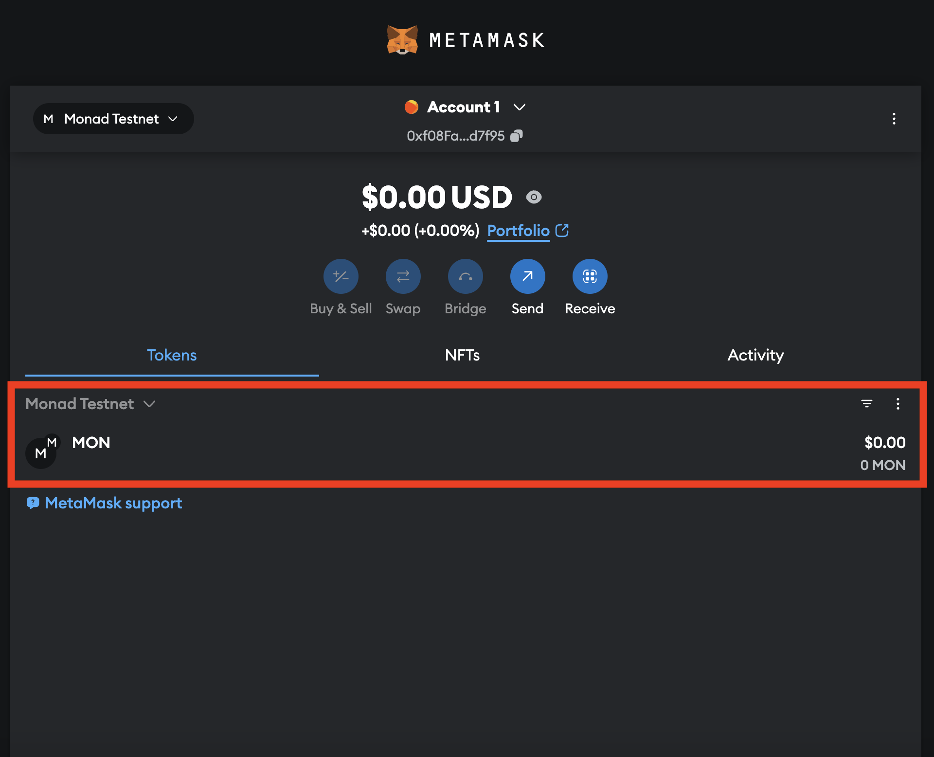 monad testnet assets